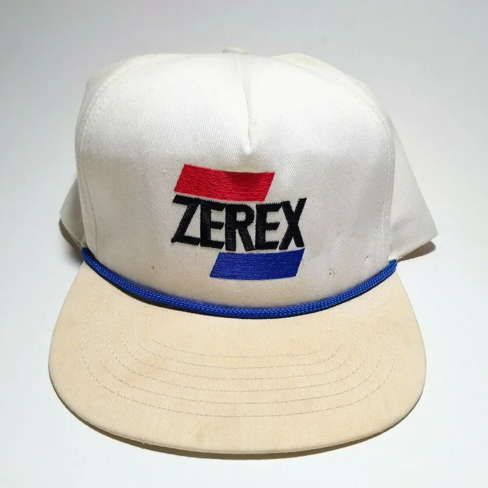 VTG Zerex Coolant Alan Kuwicki Leather Back Racing hat cap Made in USA